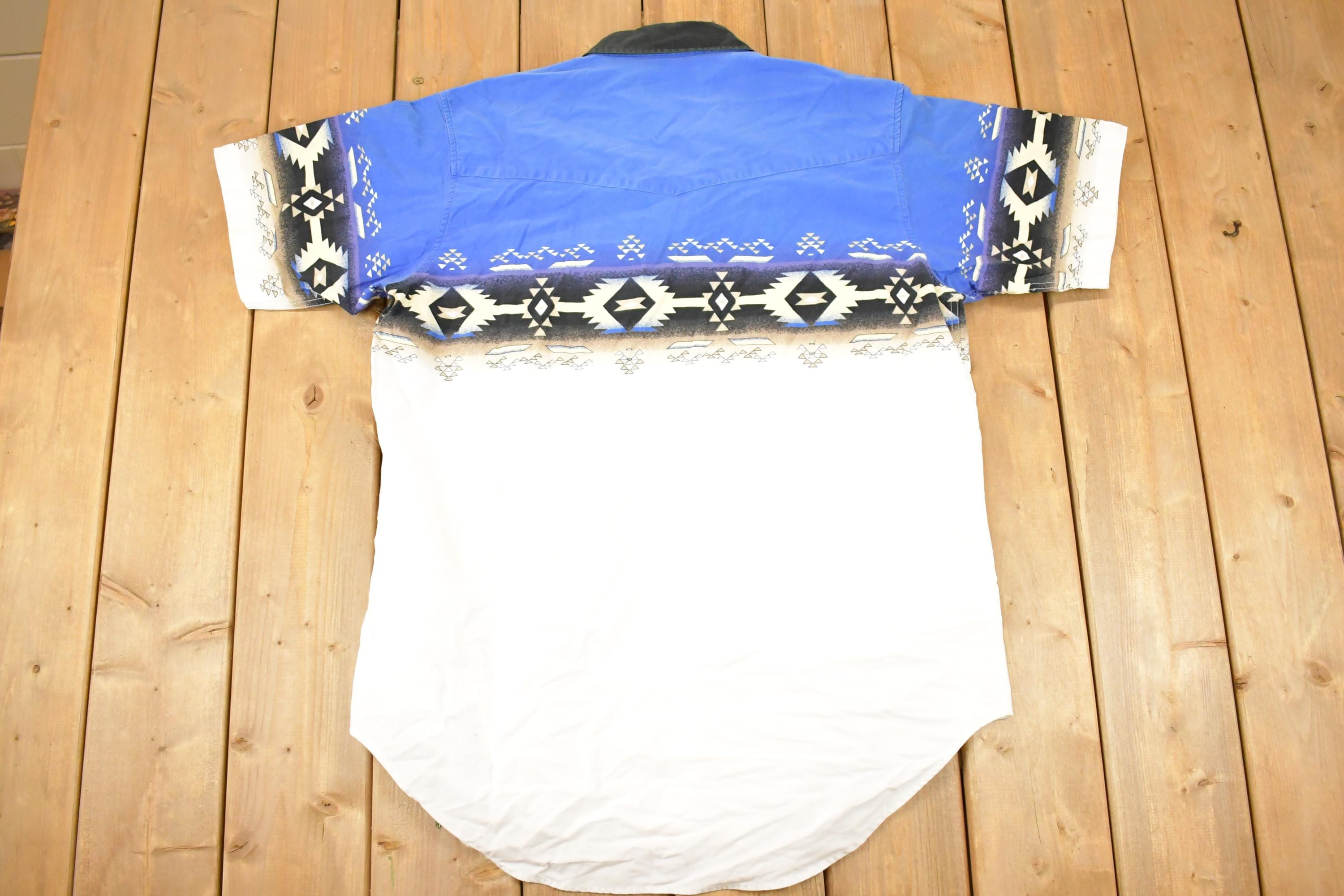 Vintage 1990s Cumberland Outfitters Western AOP Abstract Button Up Shirt Men's XL