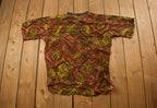 Vintage 1990s Abstract Pattern All Over Print Graphic T Shirt