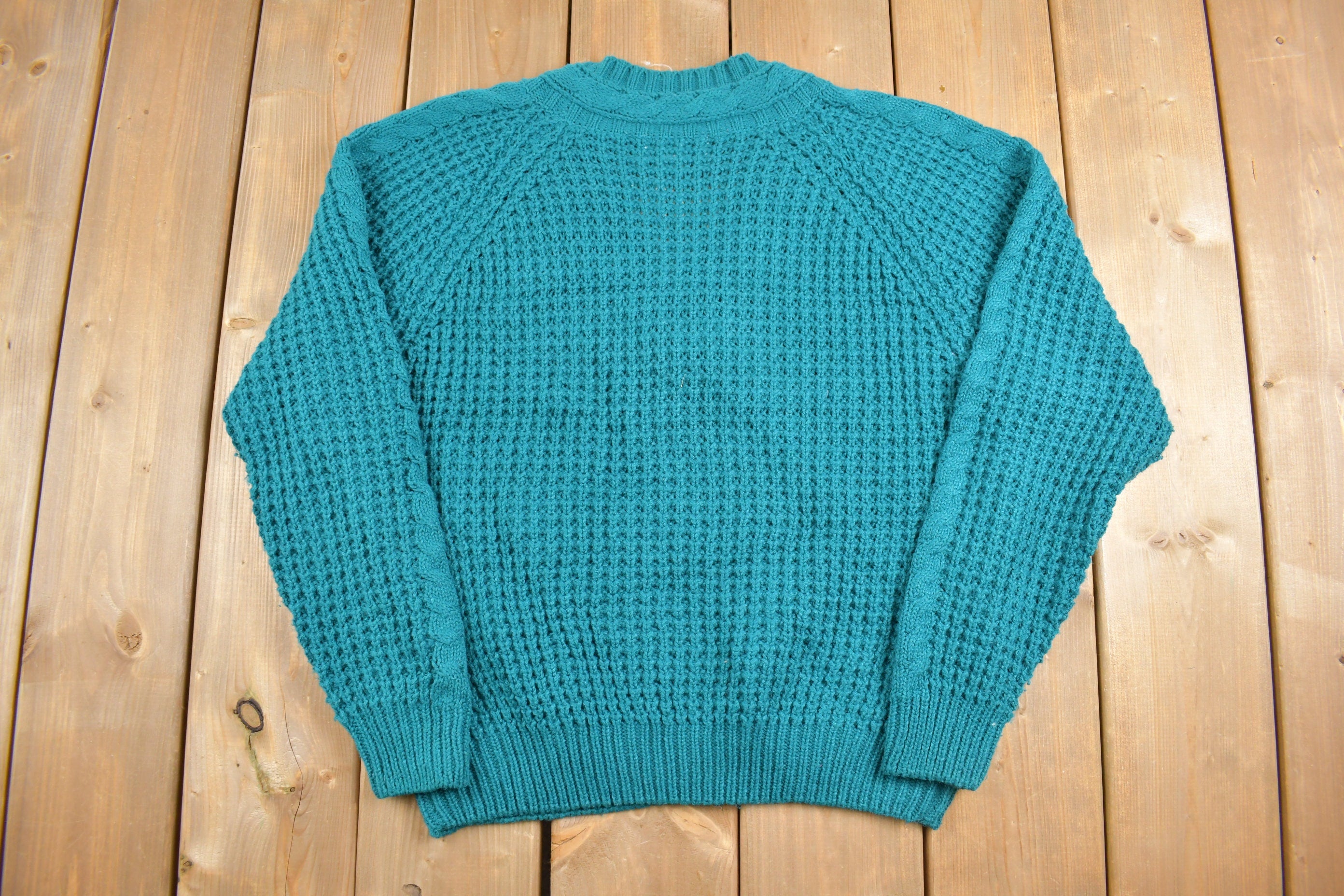Vintage 1980s Spice of Life Knitted V Neck Sweater