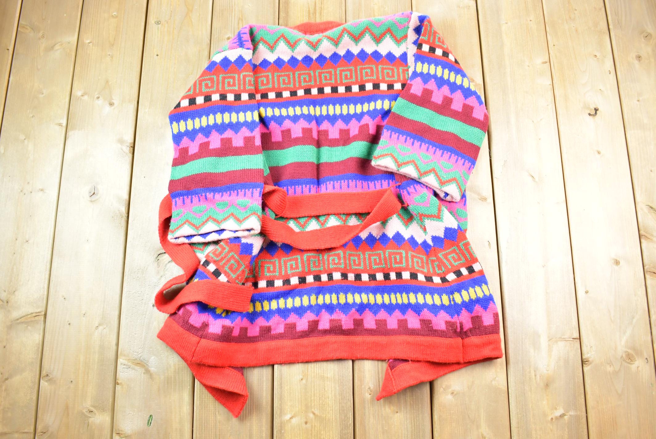 Vintage 1990s Barbara Dee 100% Wool Knit Sweater