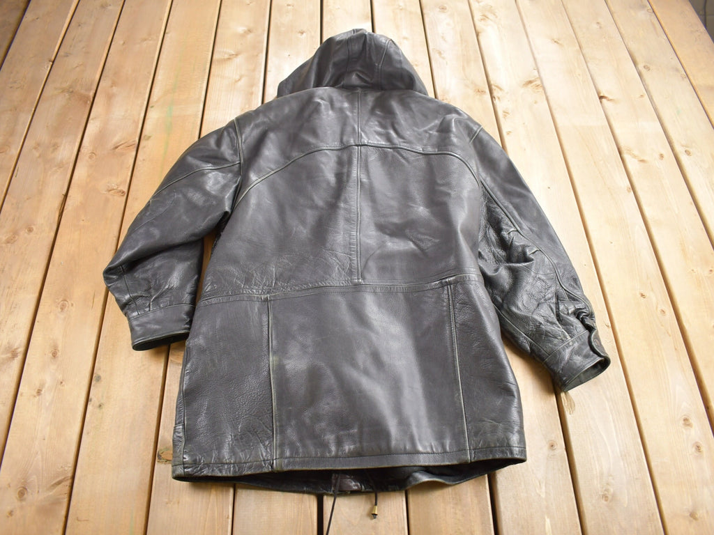 Vintage 1990s Leather Limited Heavy Weight Leather Jacket / Leather Coat / Thinsulate / Size M / Heavy Duty