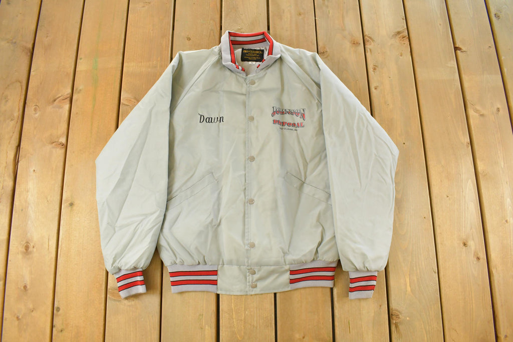 Vintage 1990s Johnson Disposal Snap On Bomber Jacket Men's Medium