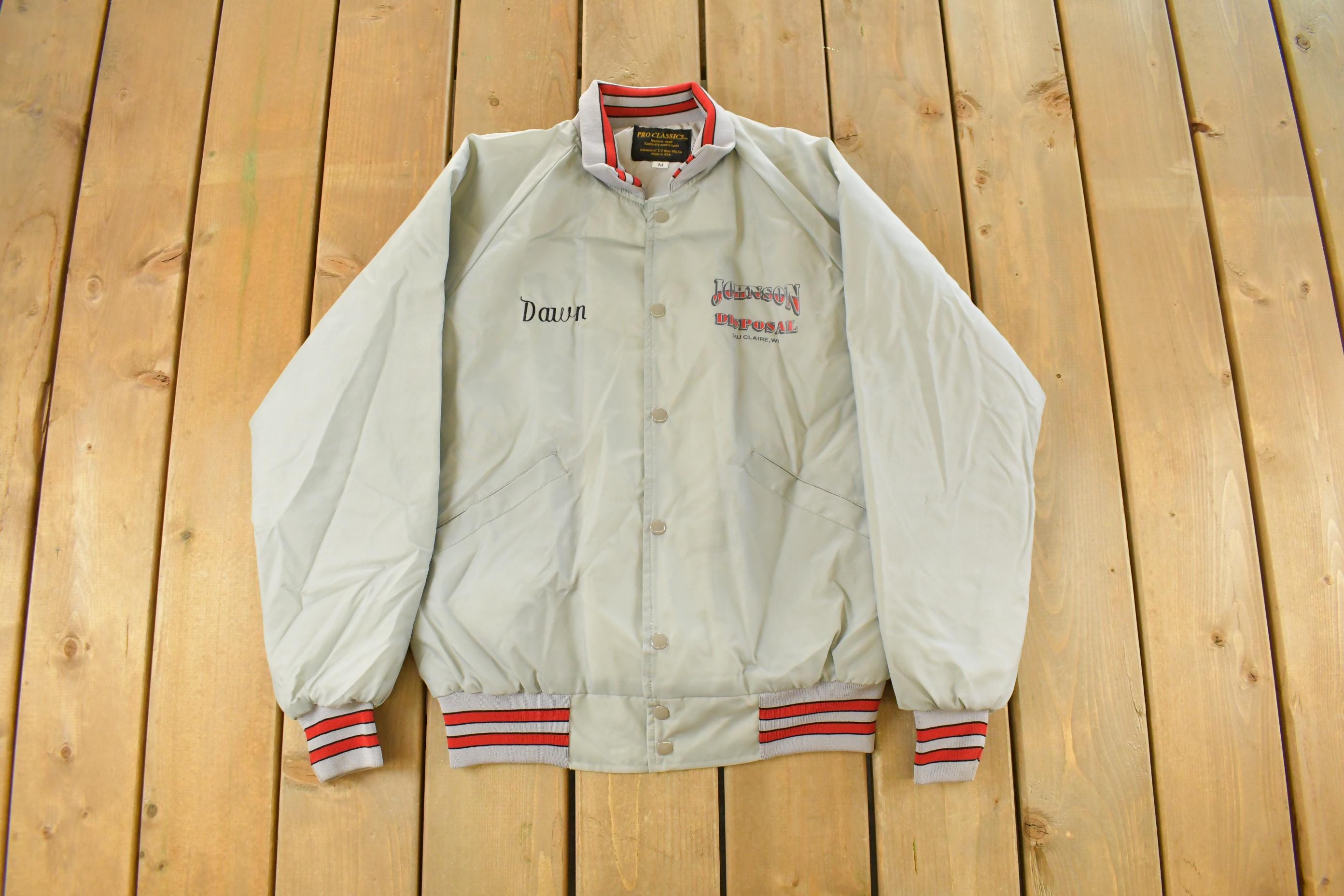 Vintage 1990s Johnson Disposal Snap On Bomber Jacket Men's Medium