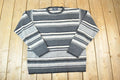 Vintage 1990s Profilo Classics 100% Lambswool Knit Abstract Pattern Crewneck Sweater Made In 90s Crewneck