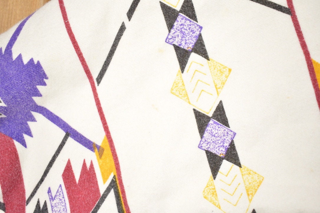 Vintage 1990s Aztec Pattern Quarter Button Up Sweatshirt
