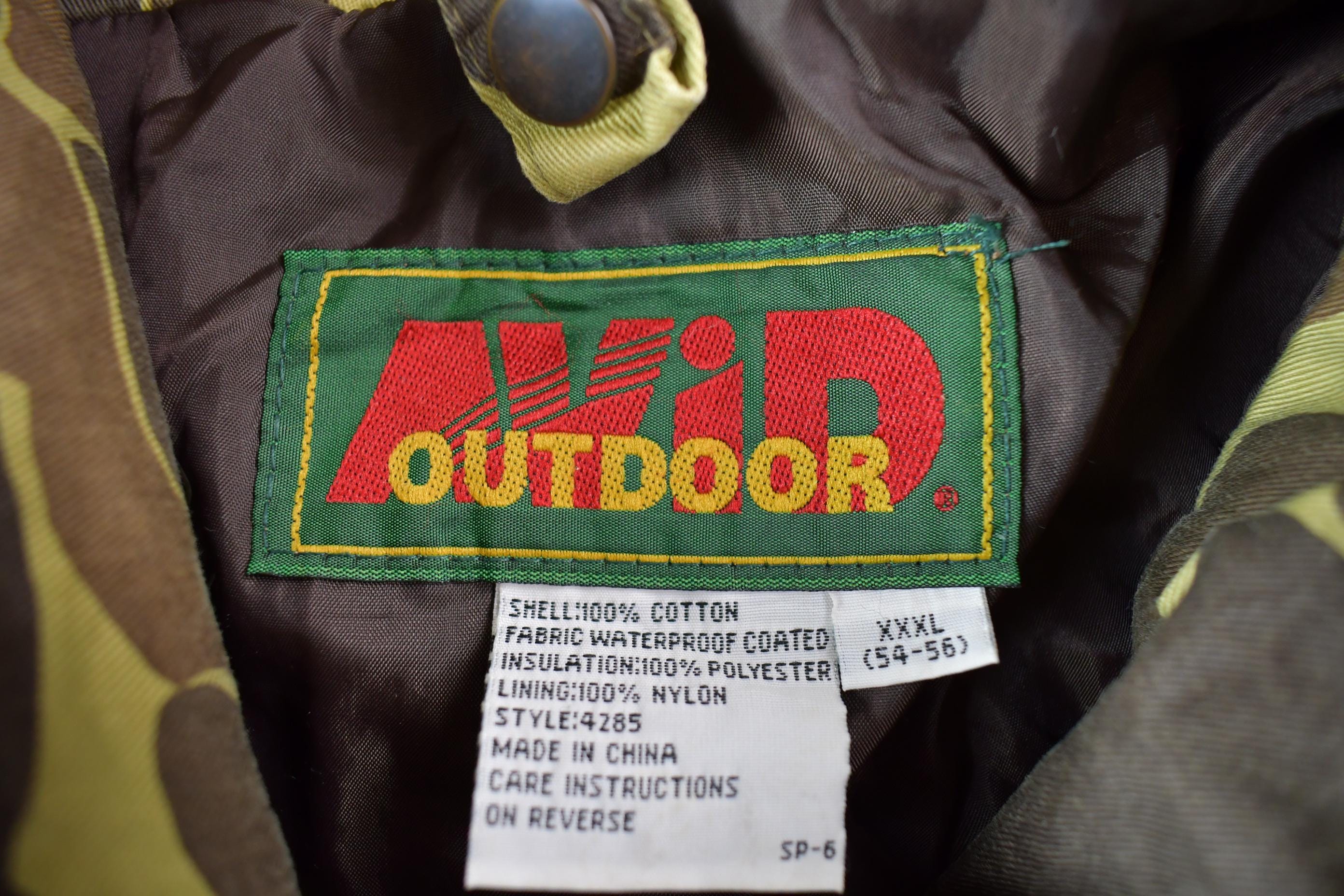 Vintage 1980s Avid Duck Camo Hunting Jacket