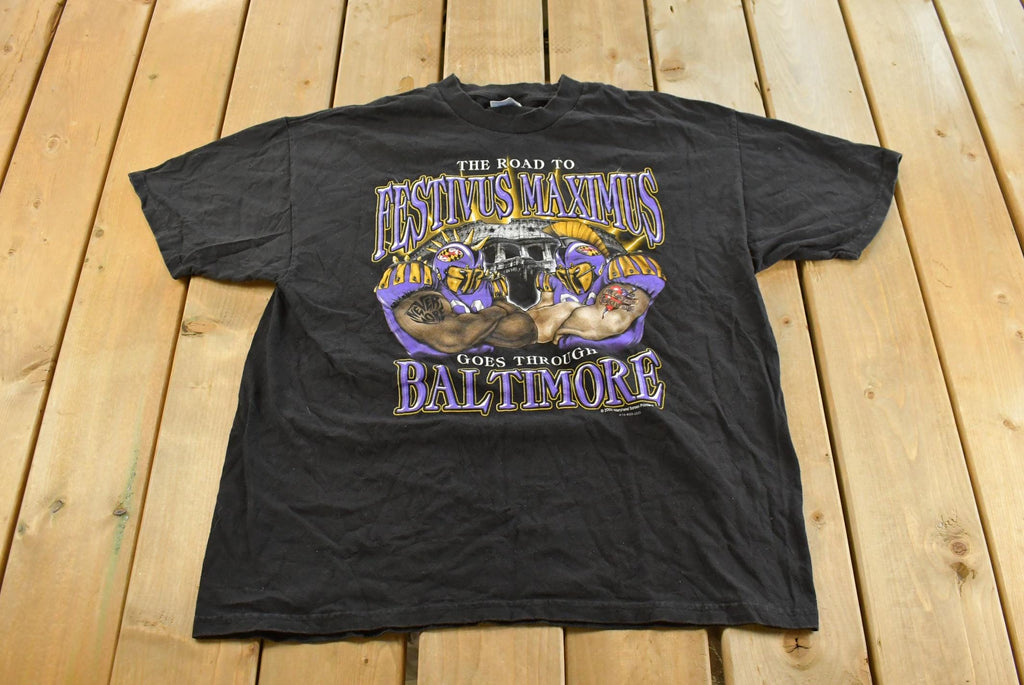 Vintage 1990s Baltimore Ravens NFL Graphic T-Shirt Men's XL
