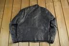 Vintage 1980s Leather Men Leather Biker Jacket Men's 36