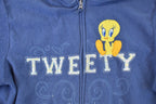 Vintage 1990s Tweety Bird Looney Tunes Full Zip Fleece Outdoorsman Sweater Women's XL
