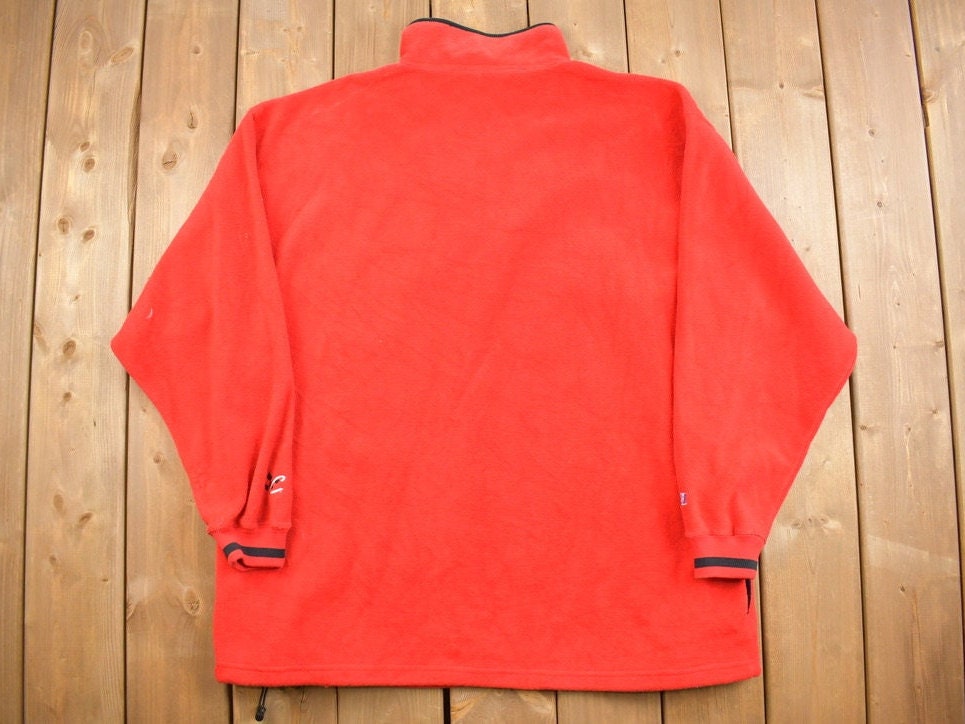 Vintage 1990s Sterling Marlin Quarter Zip Fleece Sweater