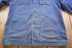 Vintage 1990s Sears Blanket Lined Denim Jean Chore Jacket
