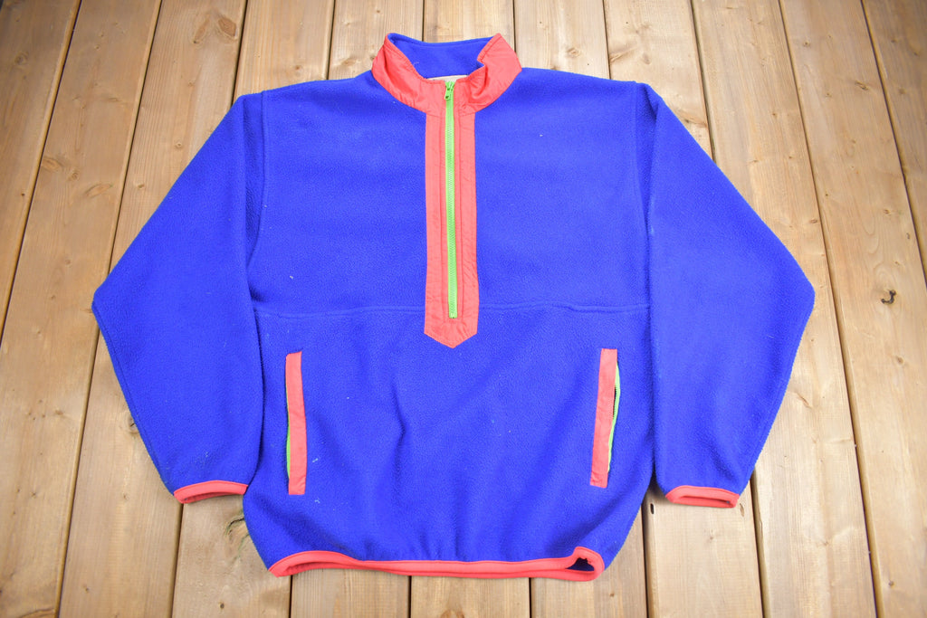 Vintage 1980s North Country Half Zip Fleece Sweater