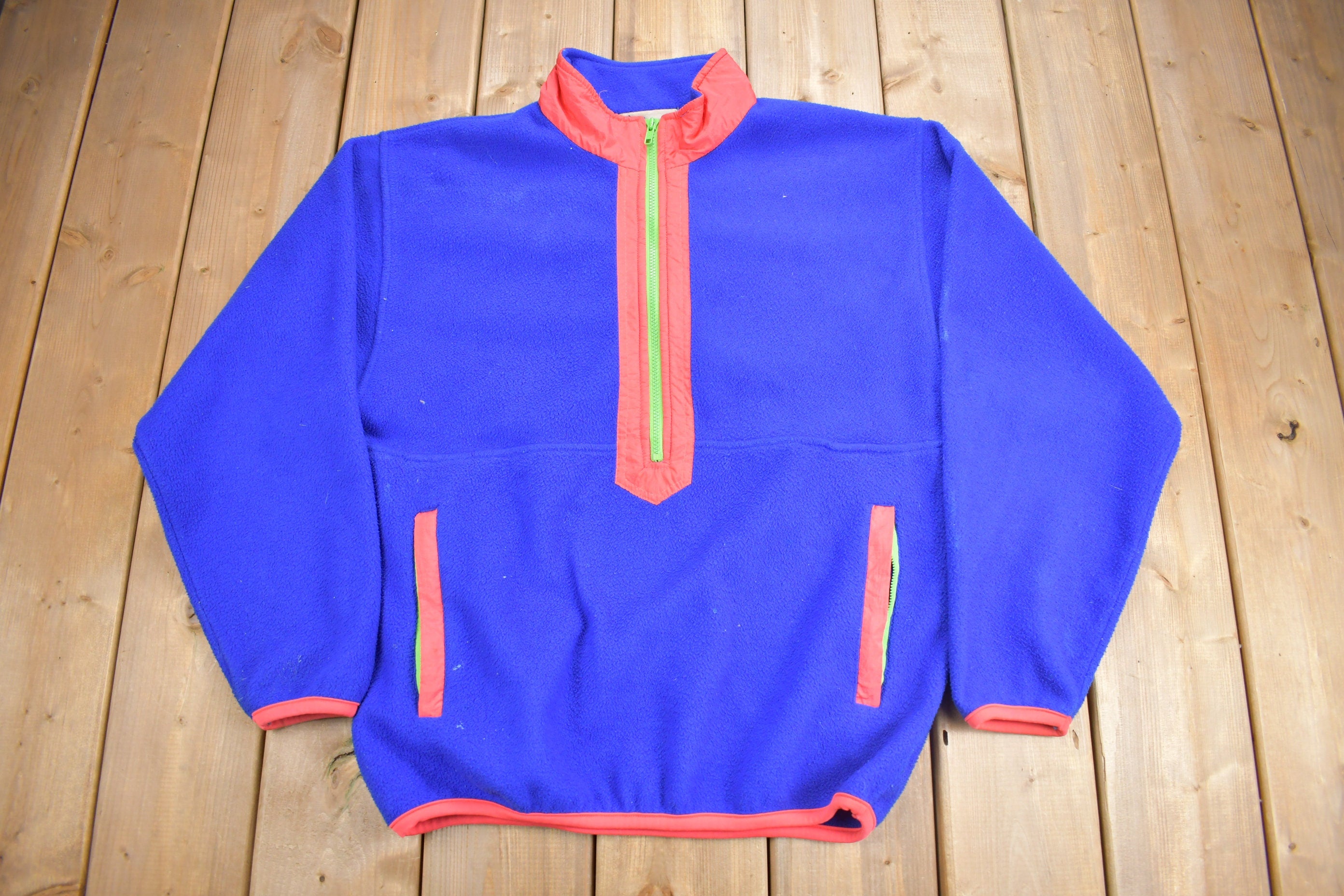 Vintage 1980s North Country Half Zip Fleece Sweater