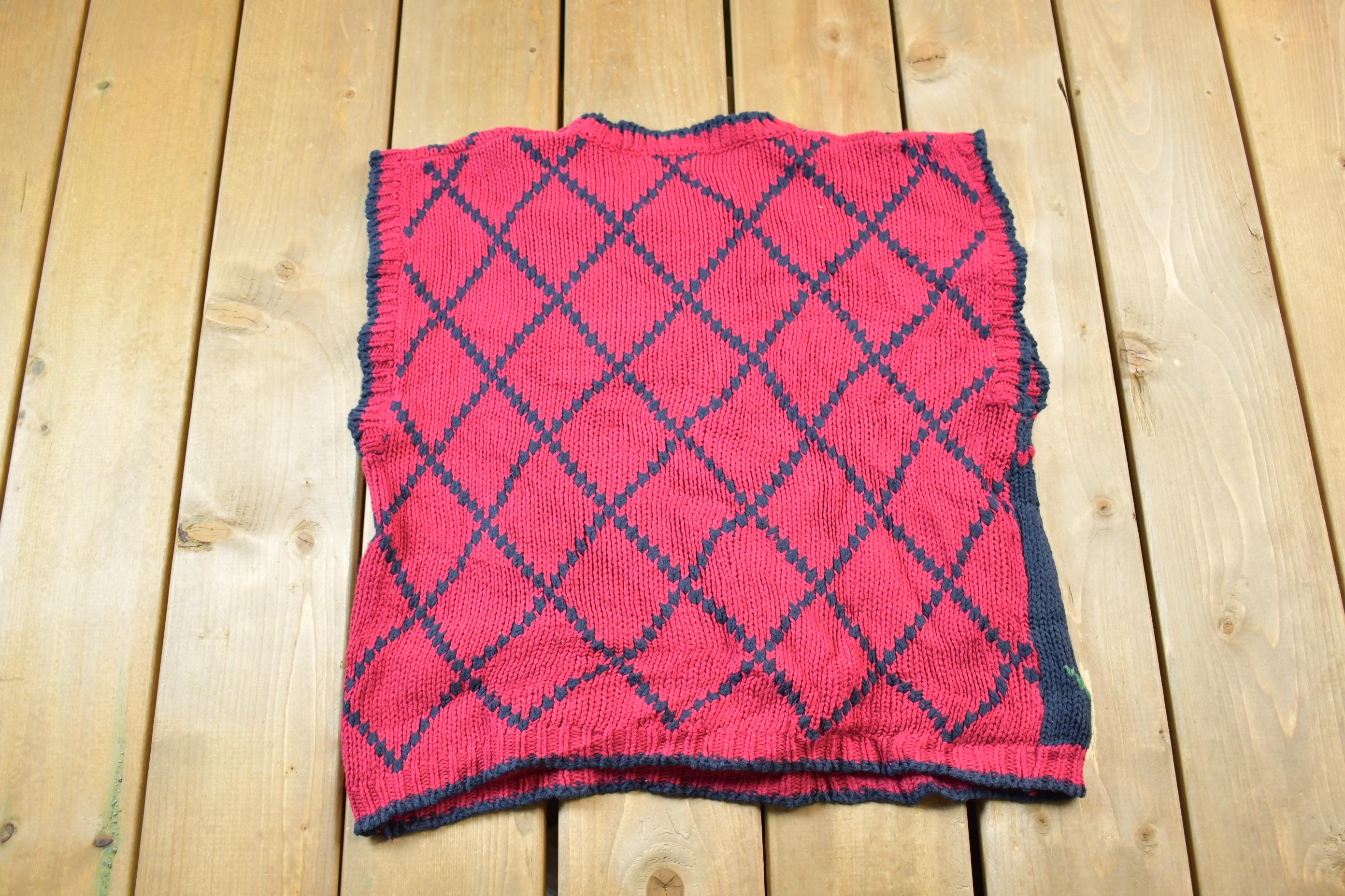 Vintage 1980s Knit Wool Sweater Vest
