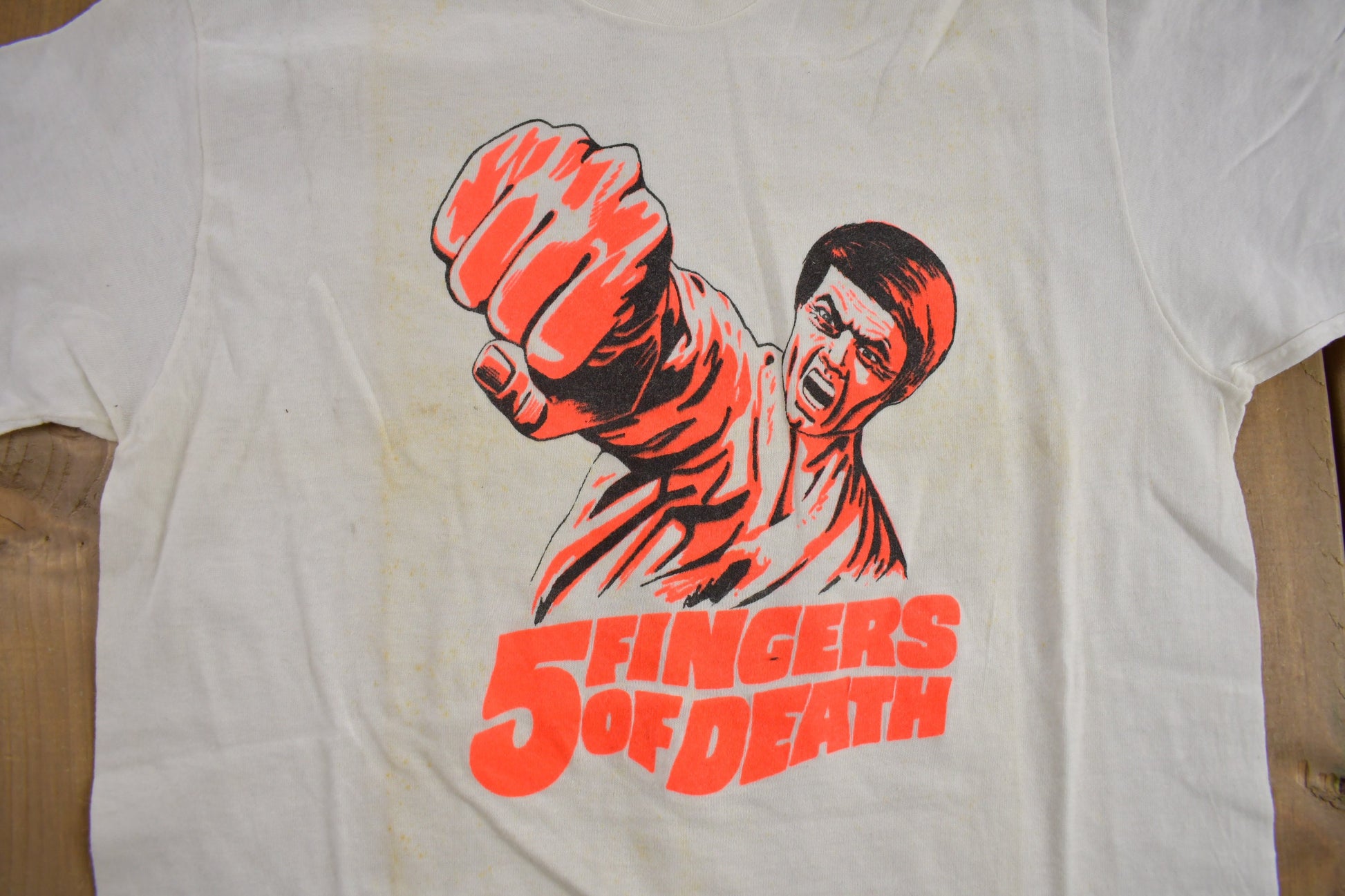 Vintage 1972 5 Fingers Of Death Movie Promo T-shirt
