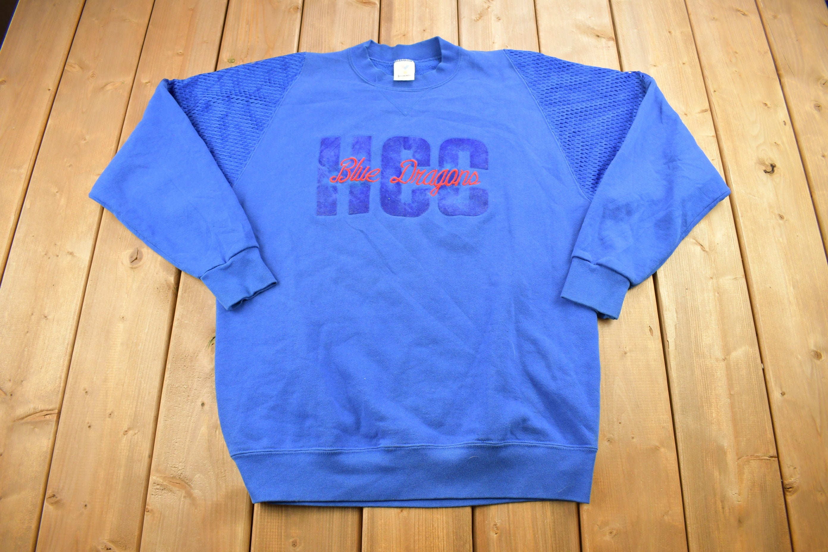 Vintage 1990s Hutchinson Blue Dragons Collegiate Crewneck