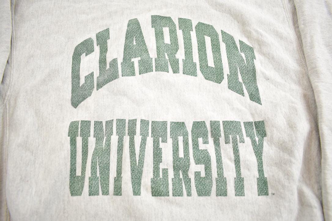 Vintage 1980s Clarion University Crewneck Made In USA