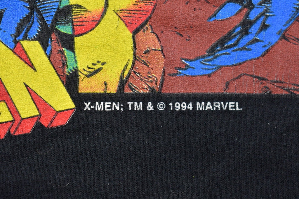 Vintage 1994 Youth Power Rangers X-Men Marvel Comic Book Promo T-Shirt Baby Tee