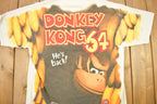 Vintage 1990s Donkey Kong 64 All Over Print Nintendo T-shirt
