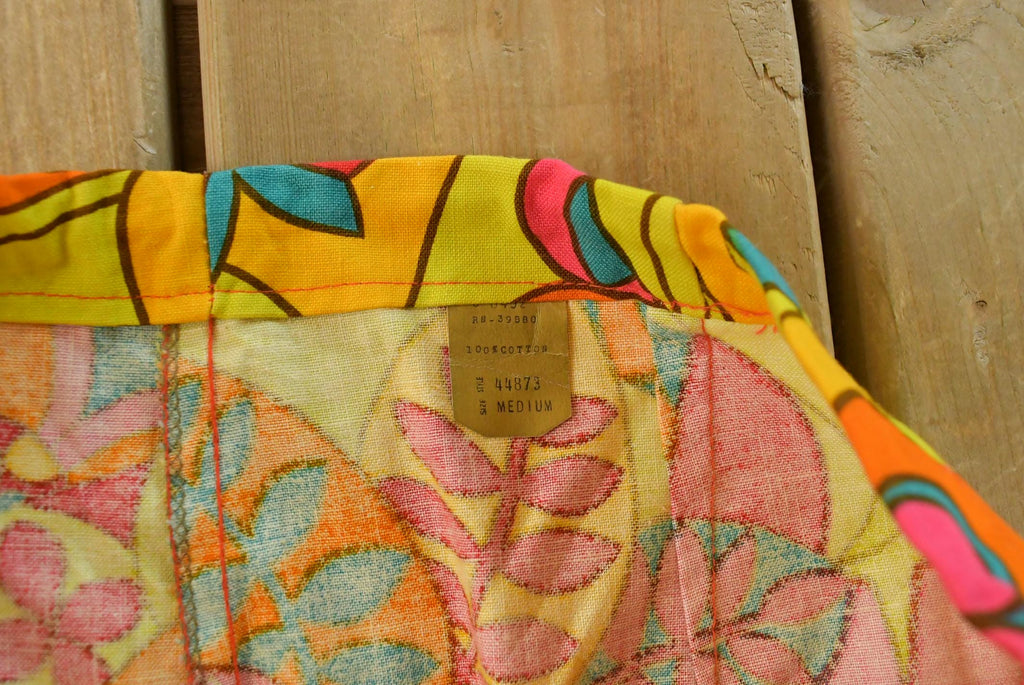 Vintage 1970s Floral Bell Bottom Pants Women's M
