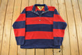 Vintage 1990s Tommy Hilfiger Flag Spellout Quarter Snap Fleece Sweater Men's XL  Vintage Tommy  90s Sweater  Streetwear  Athleisure