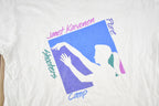 Vintage 1990's Janet Karvonen Shooters Camp Souvenir Travel T-Shirt Women's M  90s Single Stitch Graphic Destination Tee  Made in USA