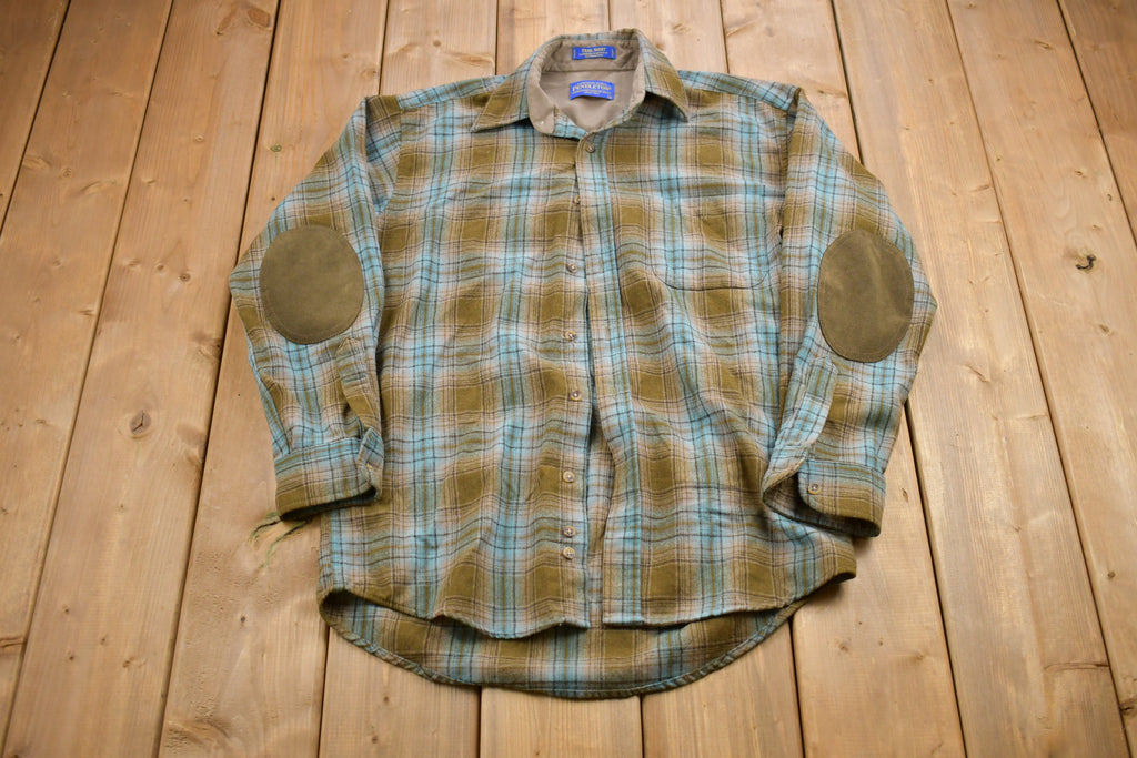 Vintage 1990s Pendleton Trail Shirt Elbow Patches Button Up Shirt
