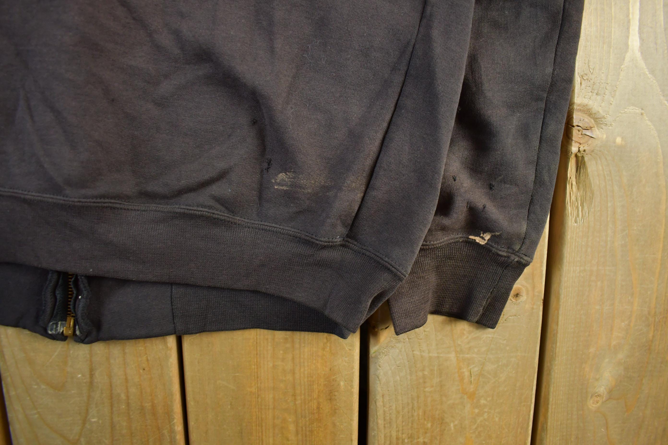 Vintage 1990s Carhartt Sun Faded Distressed Zip Up Hoodie Men's Large Tall