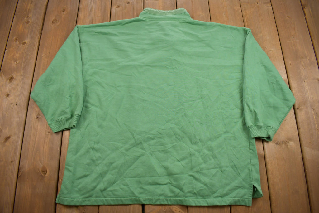 Vintage 1990s Blank Quarter Button Sweatshirt /