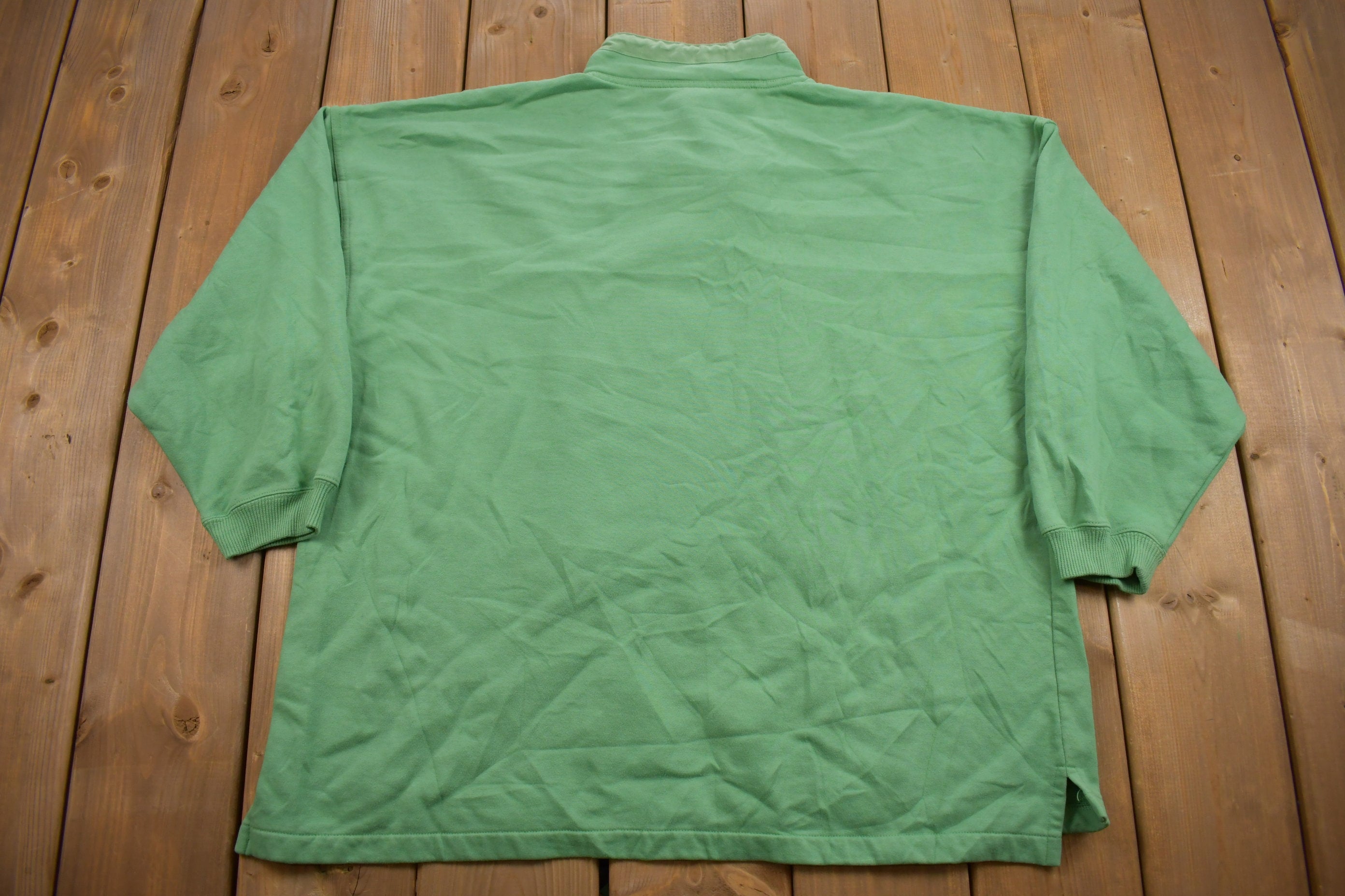Vintage 1990s Blank Quarter Button Sweatshirt /