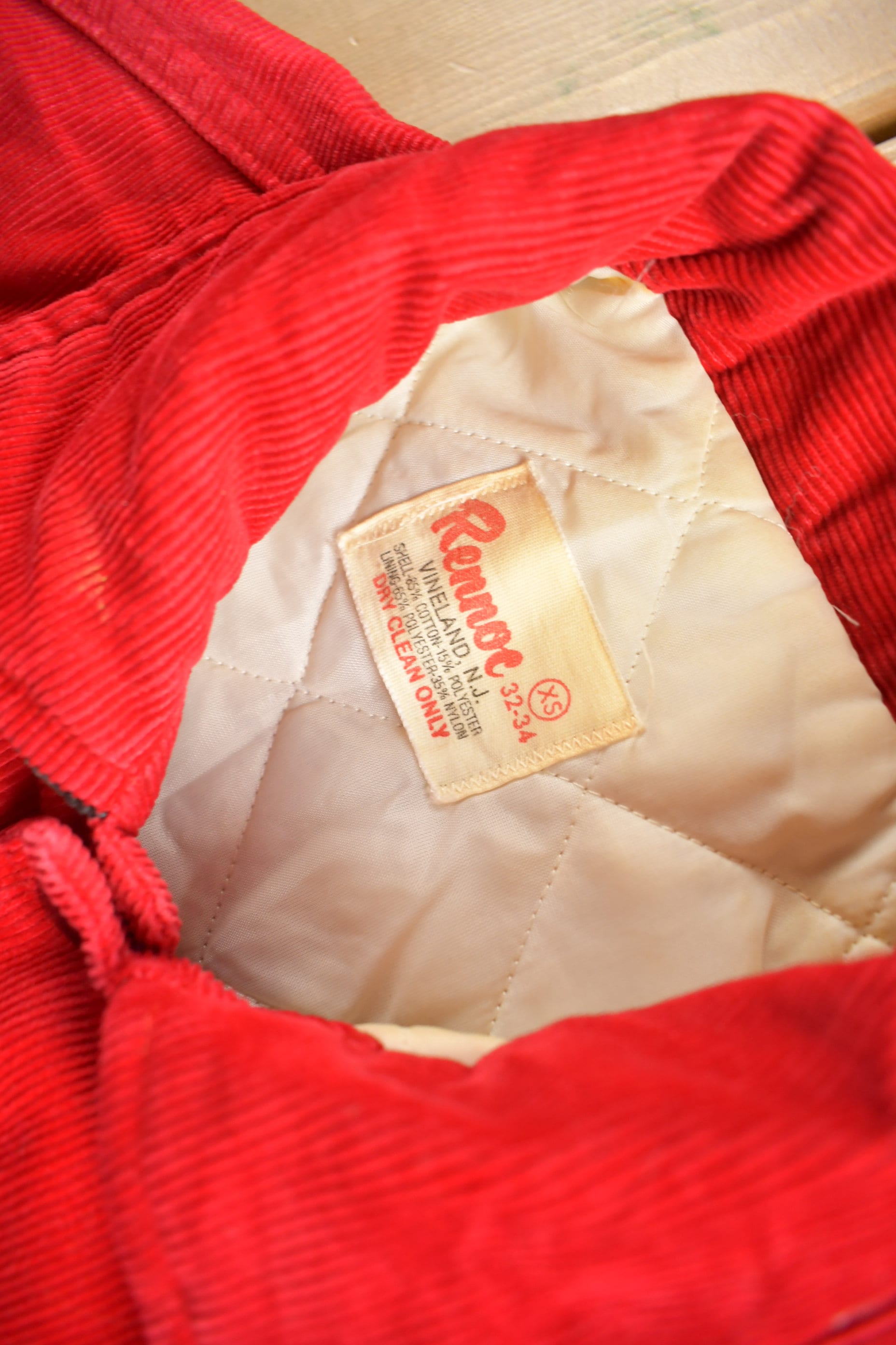 Vintage 1970s First National Bank Crystal Falls Michigan Corduroy Embroidered Jacket