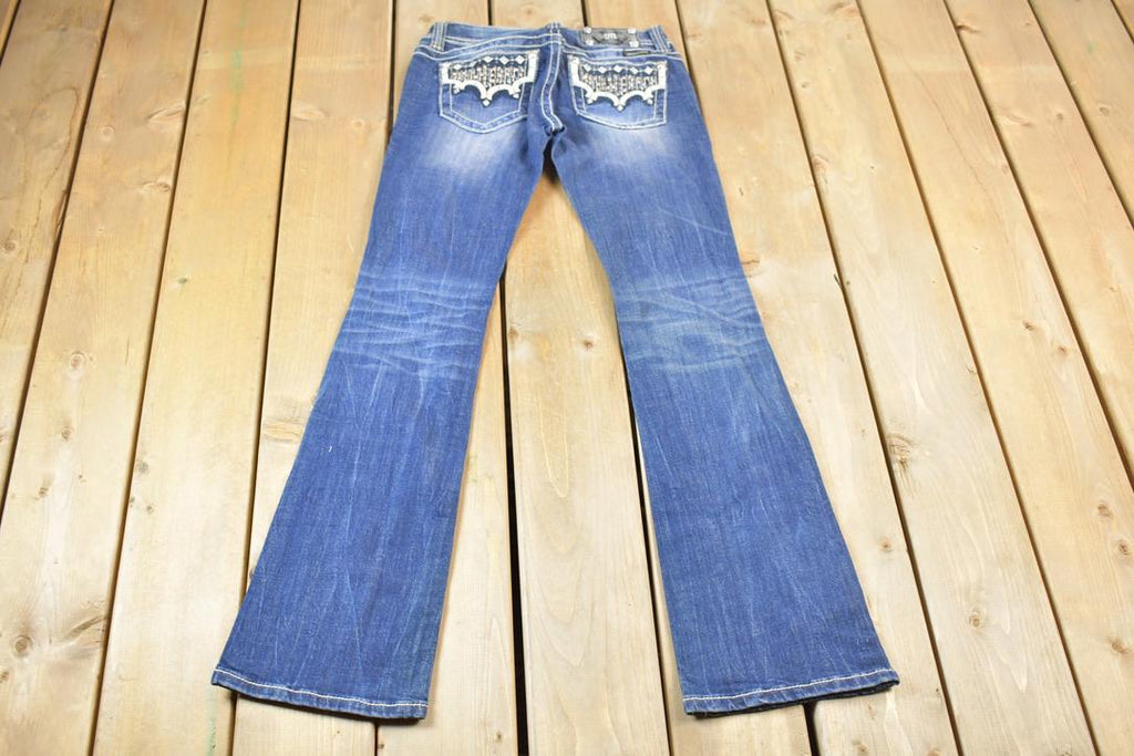 Vintage Y2K Miss Me Bedazzled Low Rise Jeans Size 26x31