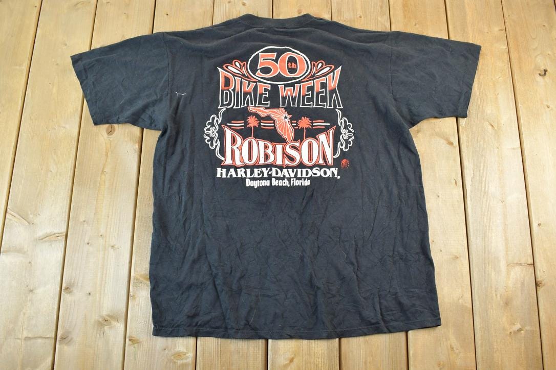 Vintage 1991 Daytona Beach Bike Week 50 Years T-Shirt Made In USA