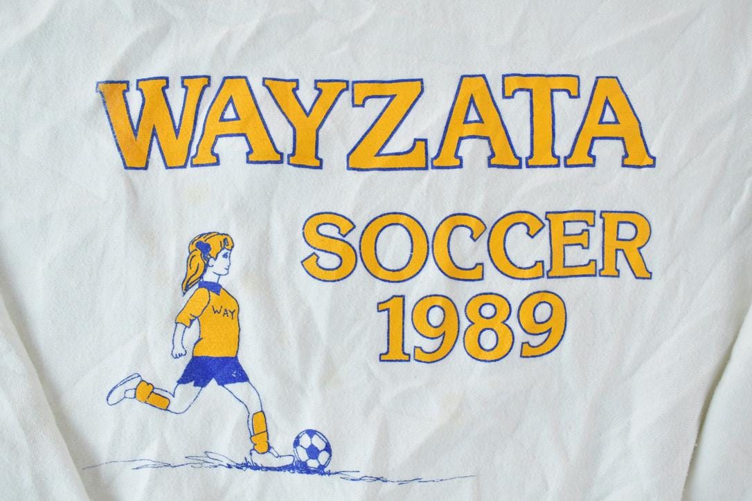 Vintage 1987 Wayzata Soccer Crewneck Sweatshirt