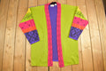 Vintage 1990s Leslie Fay Womens Open Knitted Cardigan Sweater