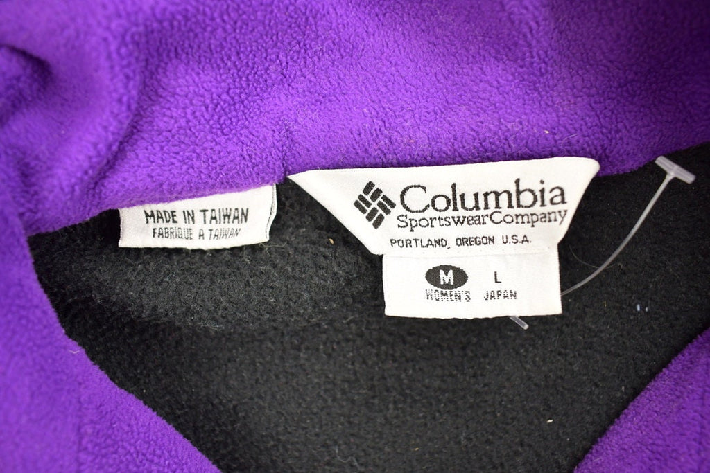 Vintage 1990s Purple And Black Columbia Fleece Sweater
