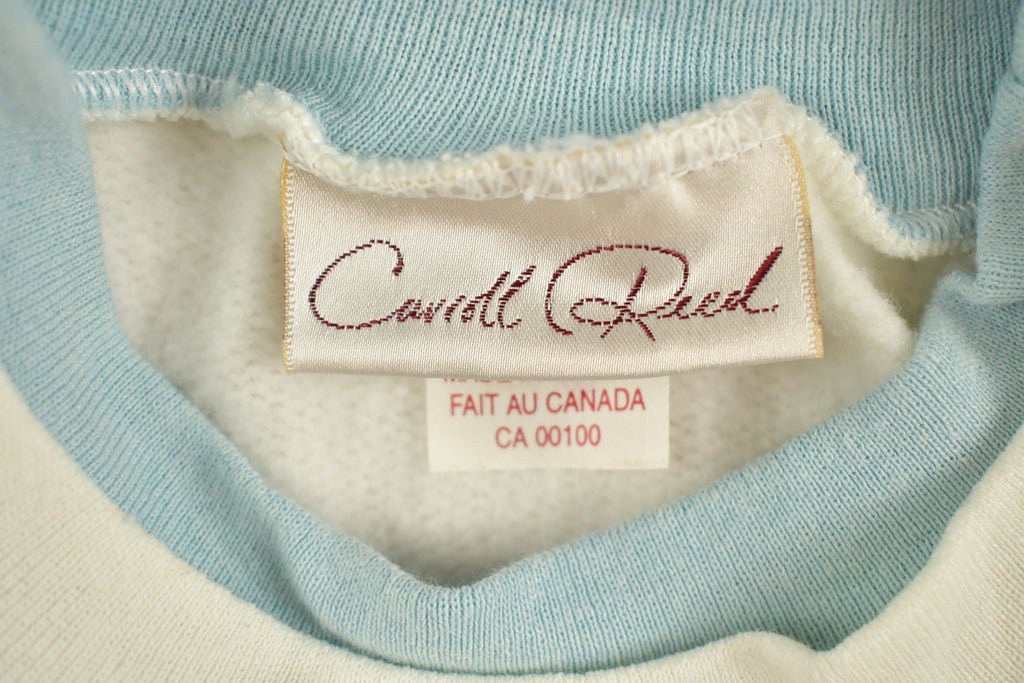 Vintage 1990s Carroll Reed Double Collar Floral Graphic Crewneck Sweatshirt