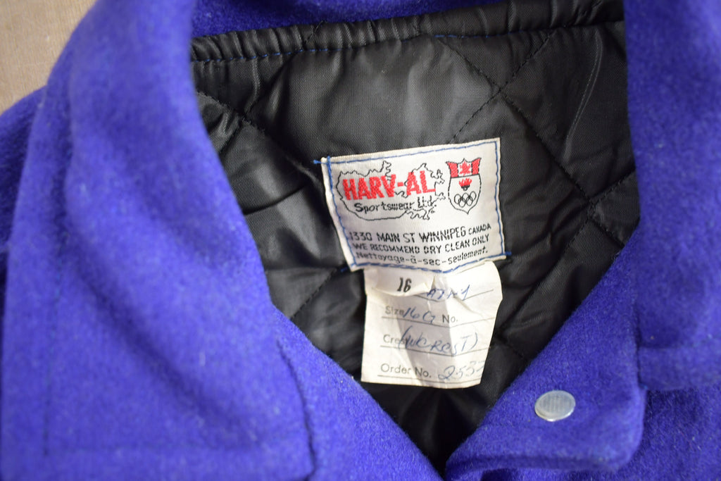 Vintage 1980s QEHS Wool Varsity Jacket