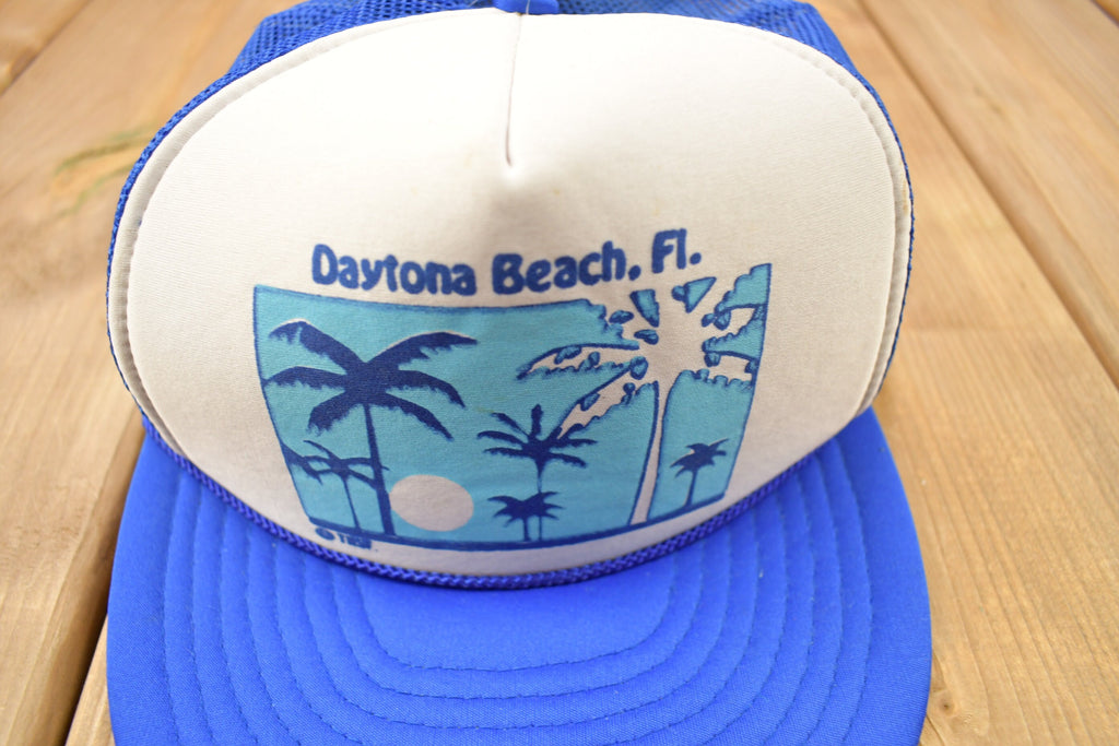 Vintage 1990s Daytona Beach Florida Souvenir Trucker Hat