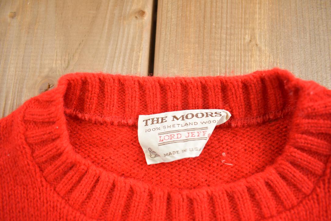 Vintage 1980s The Moors Lord Jeff Knit Crewneck Sweater Made In USA
