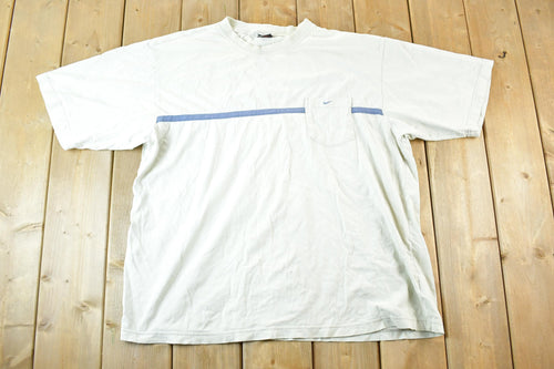 Vintage Y2K Nike Graphic T-Shirt Men's XL / Vintage Nike Swoosh Tee / Nike Swoosh / Nike Vintage / Small Swoosh / Big Swoosh