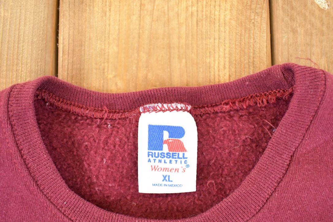 Vintage 1990s Russell Minnesota Embroidered University Crewneck Sweater Womens XL