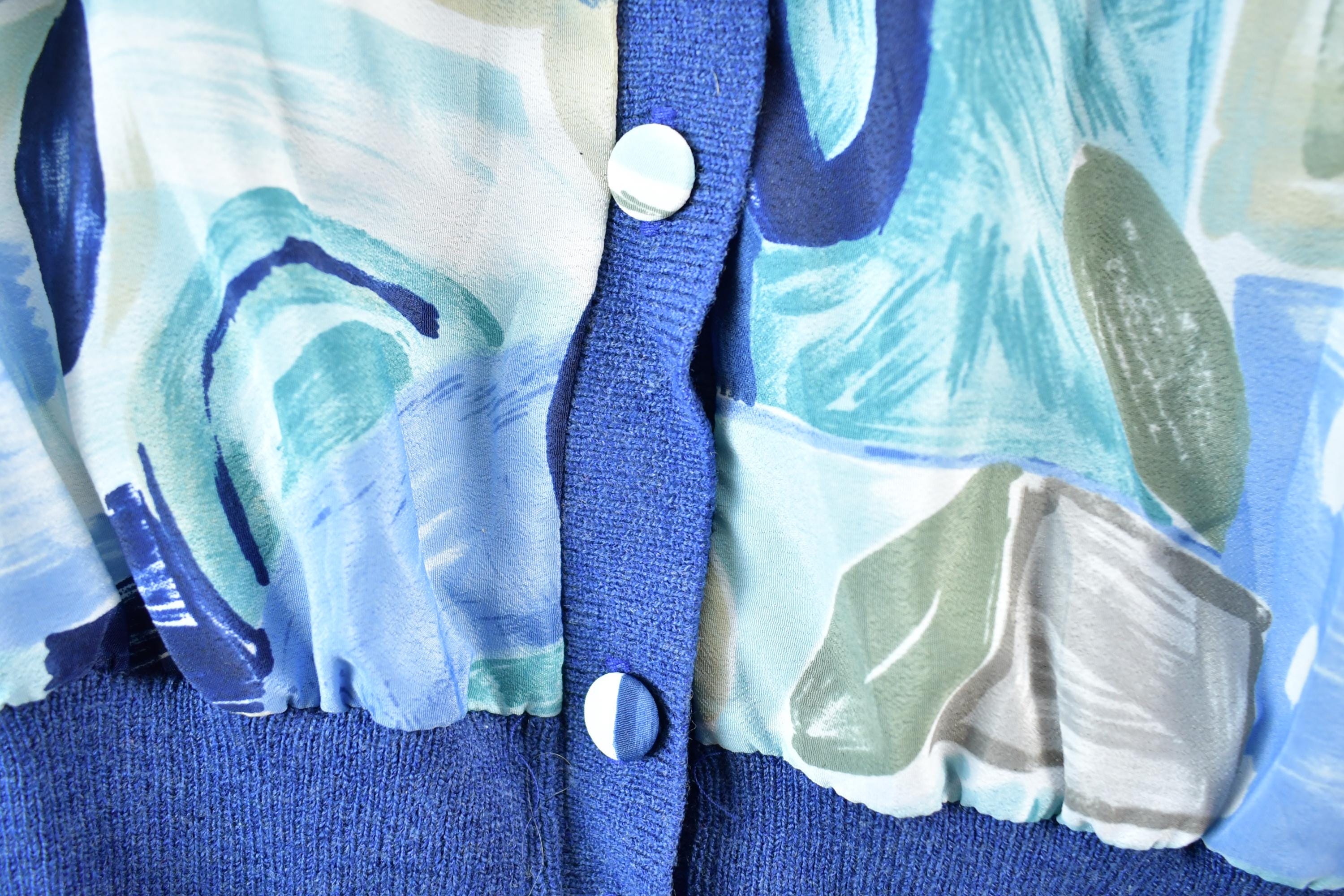 Vintage 1990s Anastasia Abstract Print Button Up Shirt Womens L