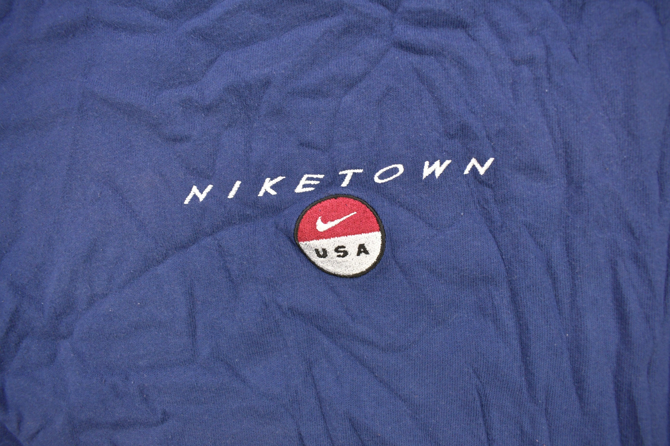 Vintage 1990s Nike Town USA Embroidered T Shirt
