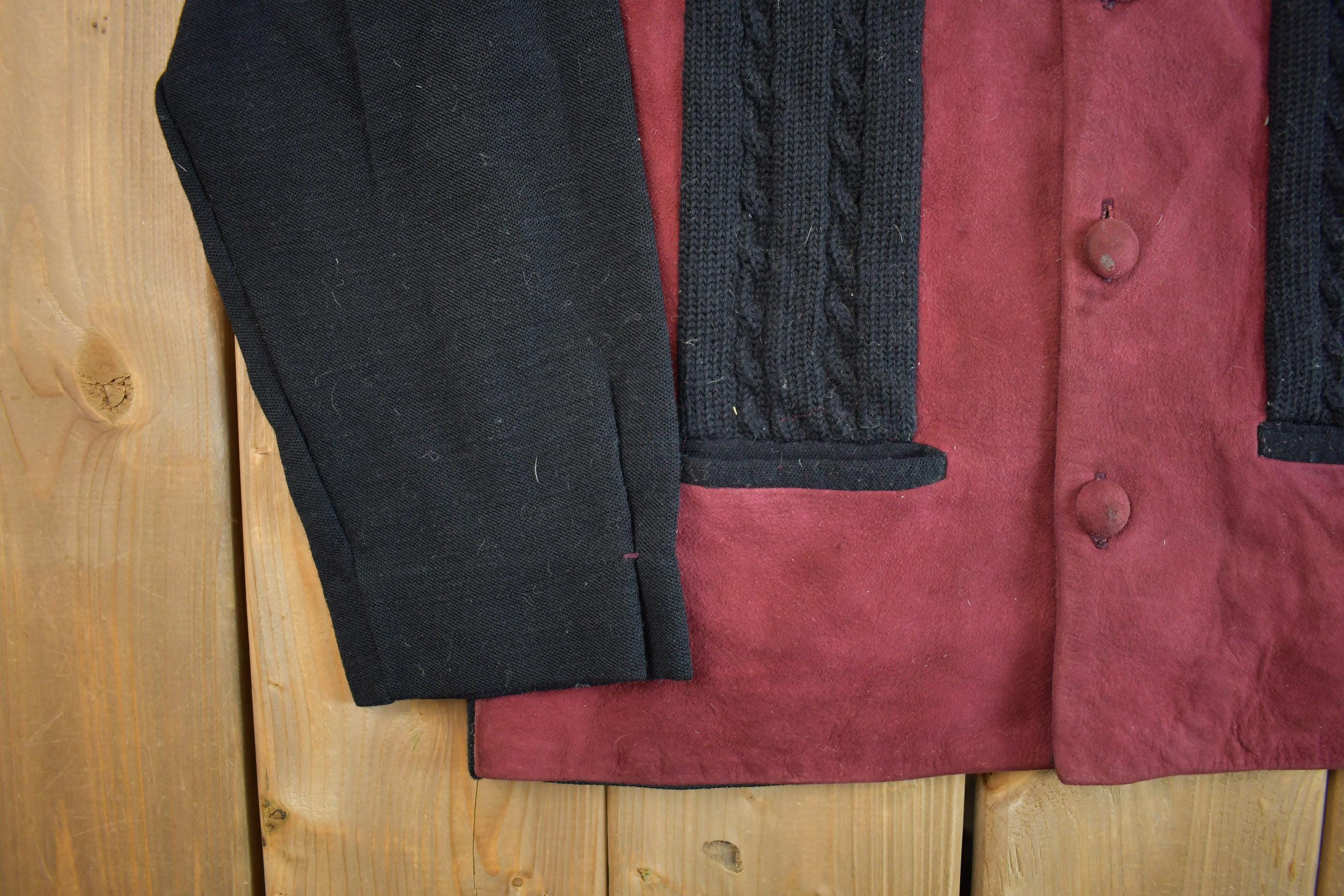 Vintage 1990s 100% Wool Knit Cardigan Sweater