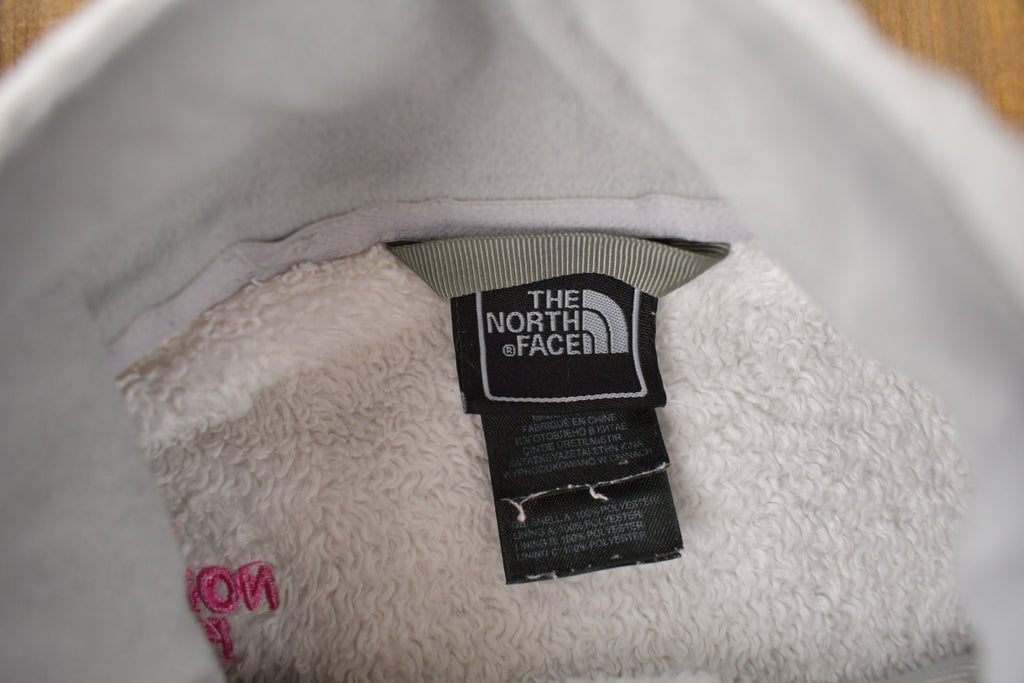 Vintage Y2K The North Face Women's White Breast Cancer Awareness Fleece