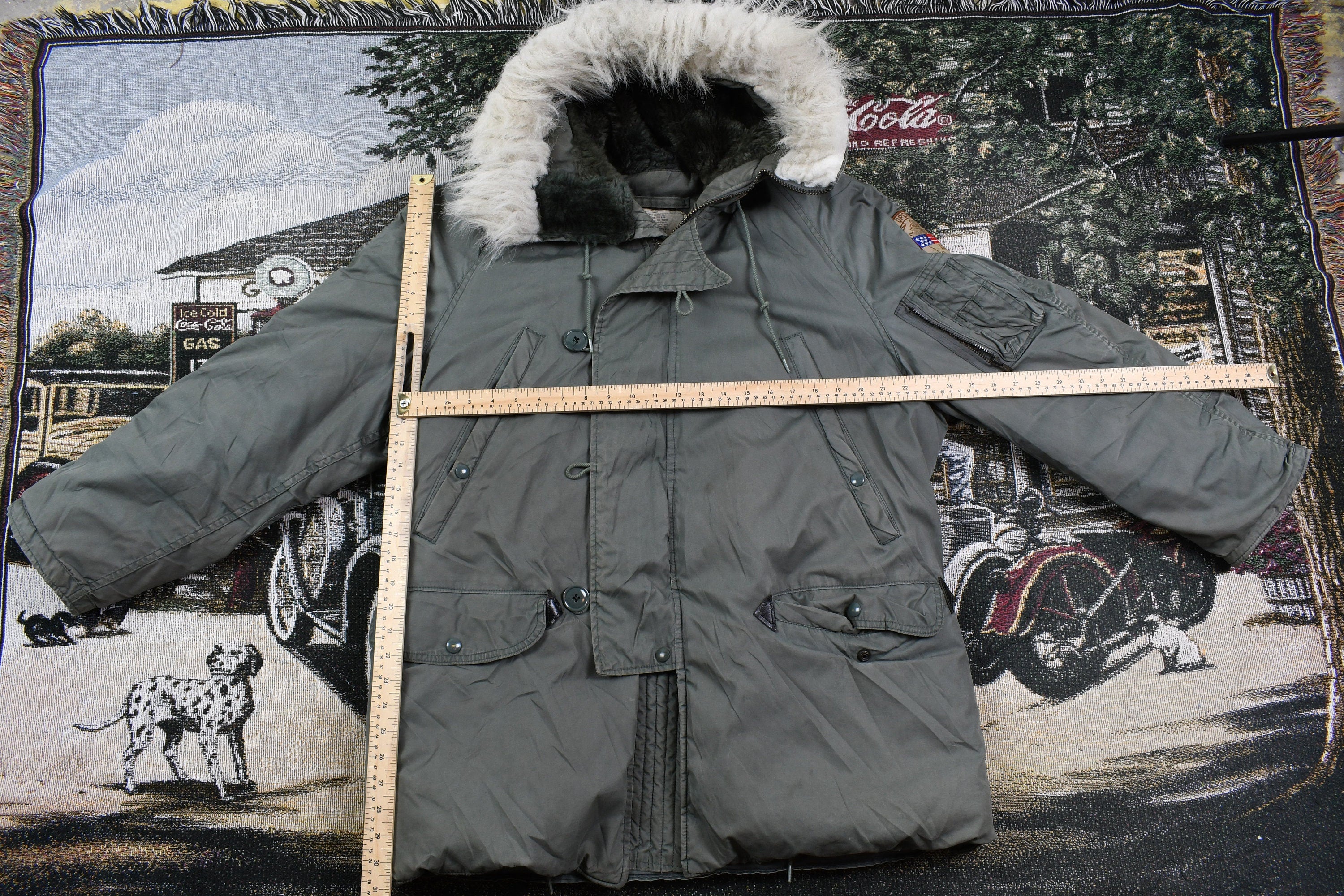 Vintage 1980s United States Army Operation Desert Shield Full Zip Parka Jacket