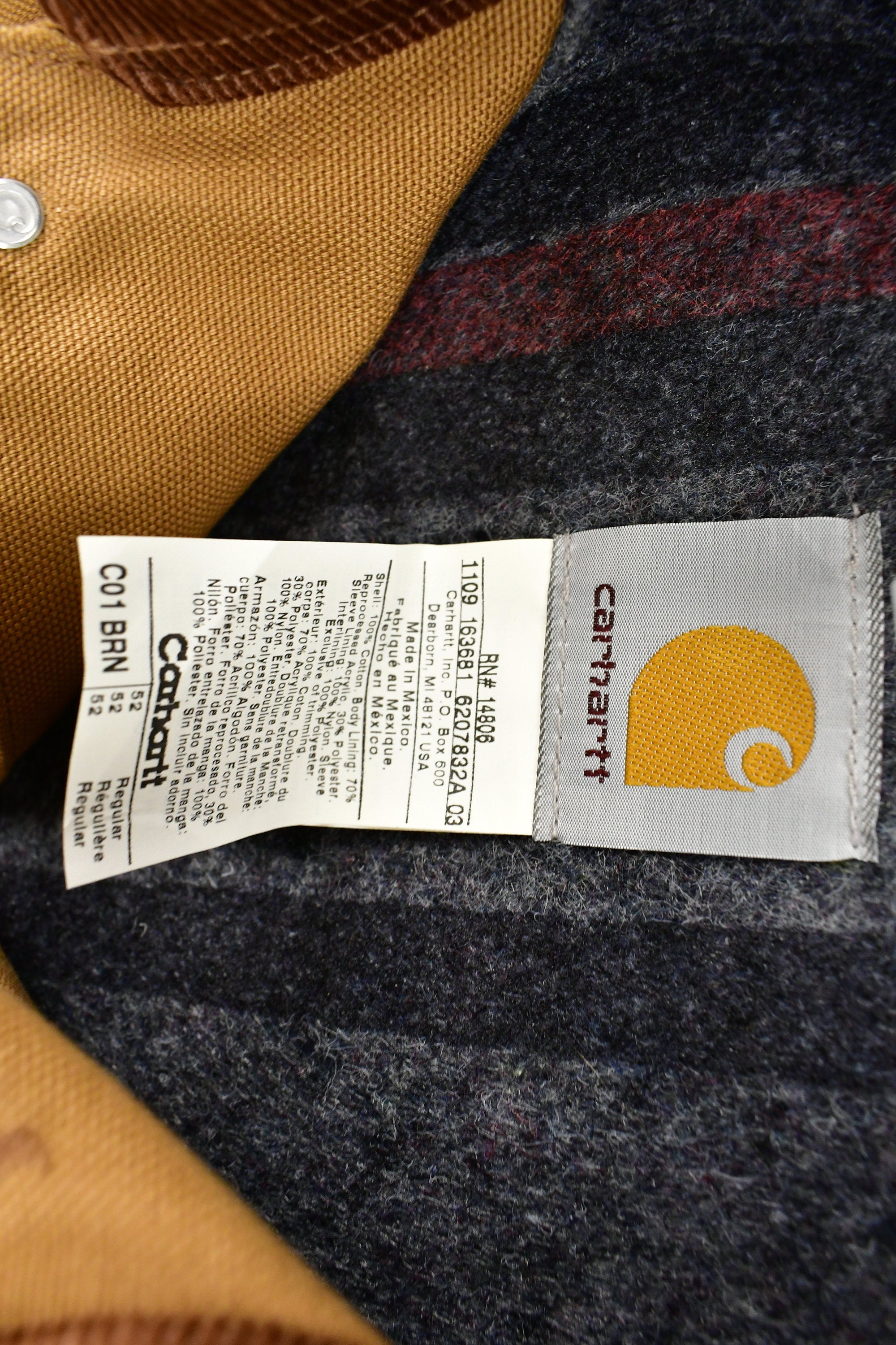 Vintage 1990s Deadstock Carhartt Blanket Lined Duck Chore Coat Brand New With Tags