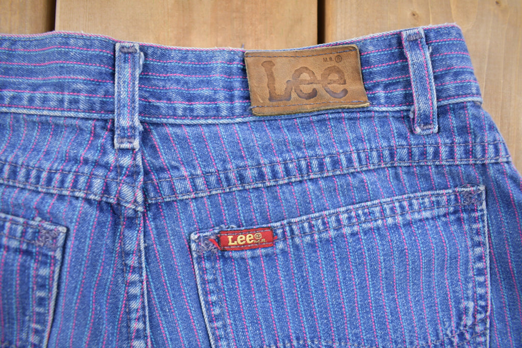 Vintage 1990's Lee Pinstripe Blue Denim Size 26 x 29
