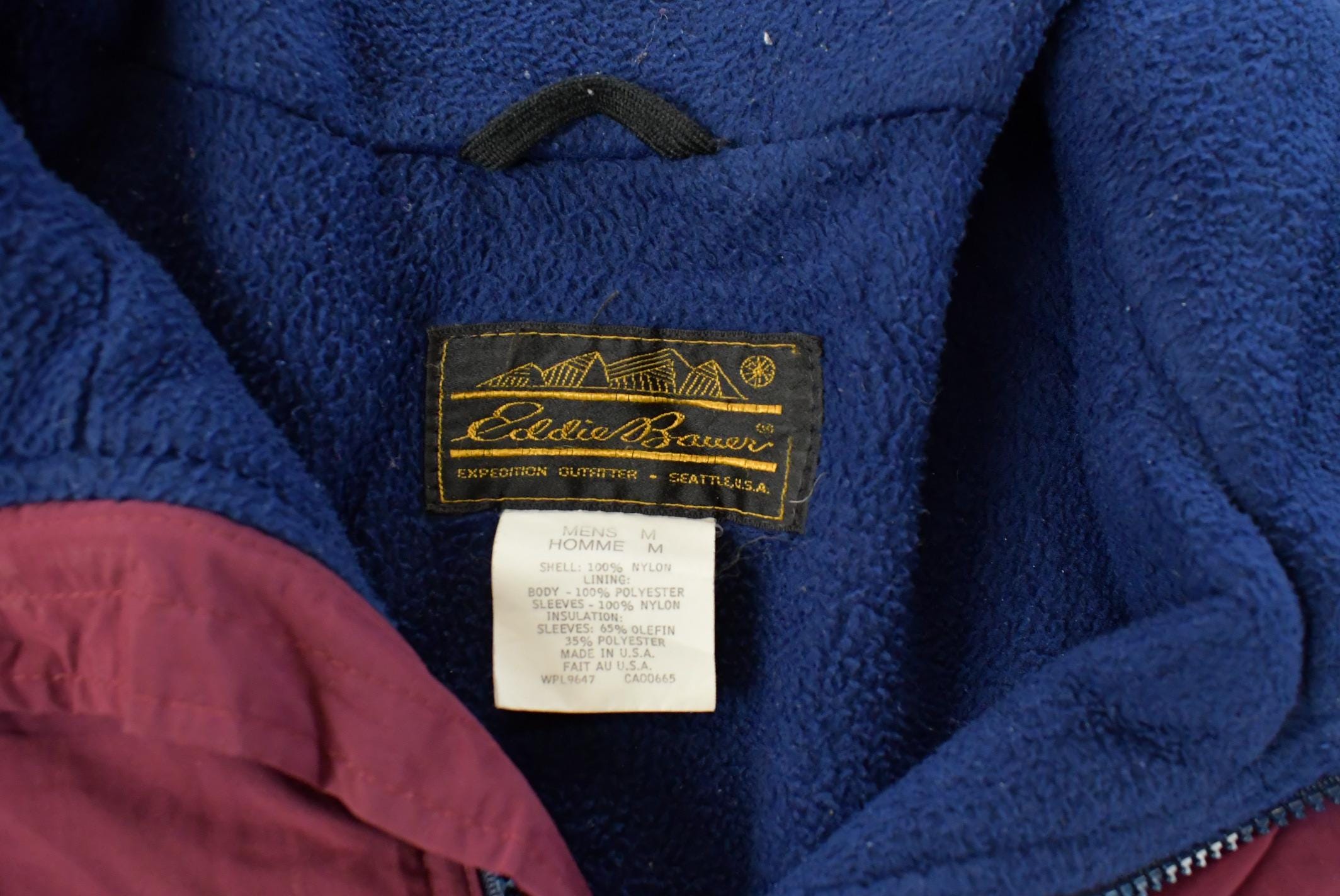 Vintage 1980s Eddie Bauer Fleece Lined Jacket Men's Medium